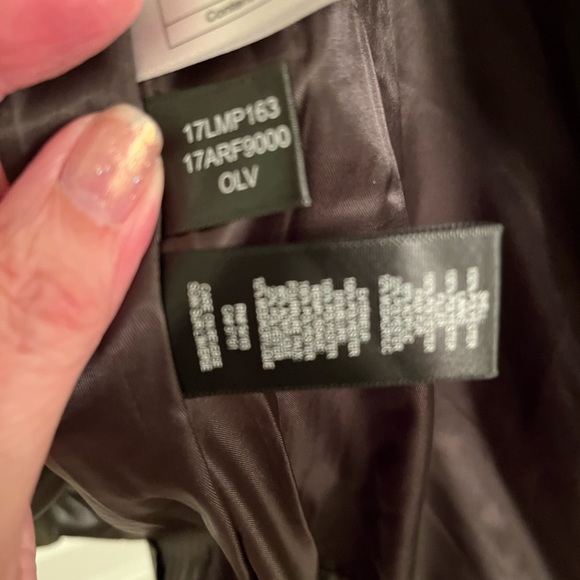 Kenneth Cole Military Green Hooded Zip Up Jacket with Faux Fur Lined Hood Sz M - Picture 14 of 15